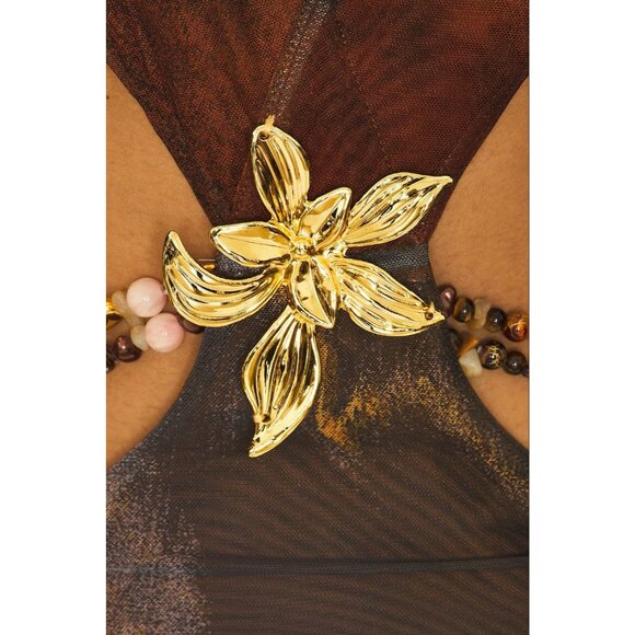 Jaded London Vida Maxi Dress in Grunge Animal UK 12 / US L New Womens Cut out - Picture 5 of 17